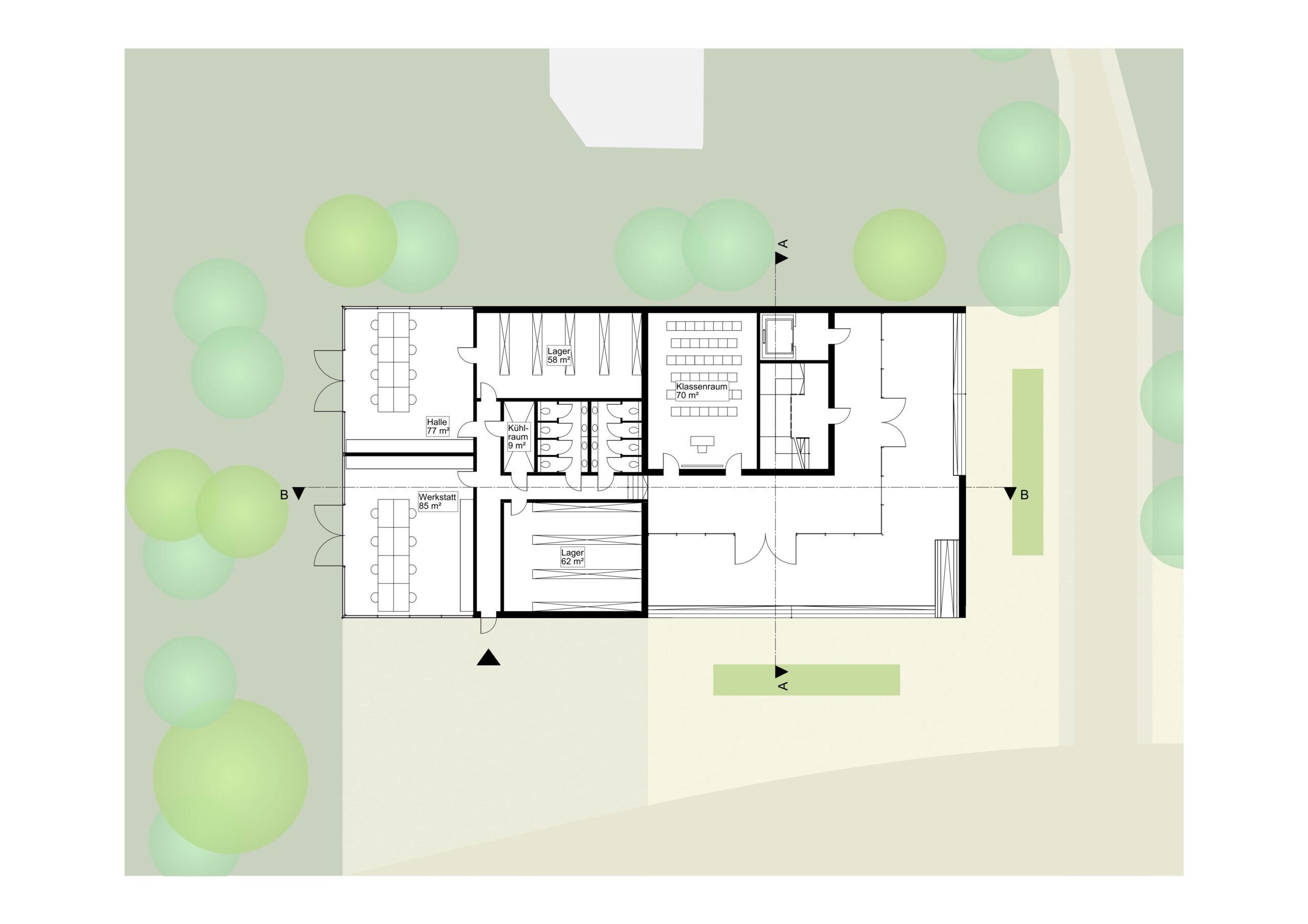Vertiefung Grundriss