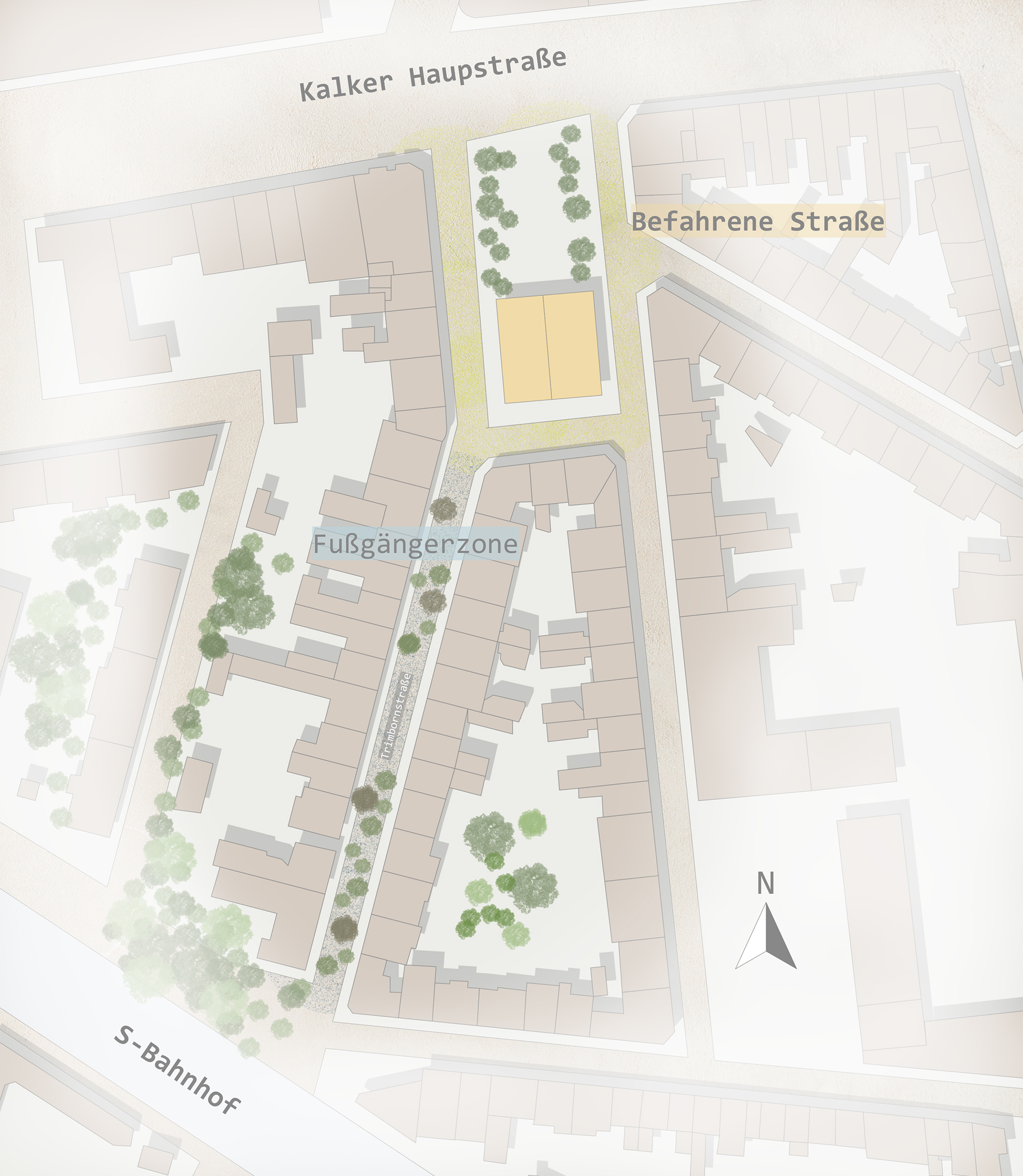 zesamme, Lageplan